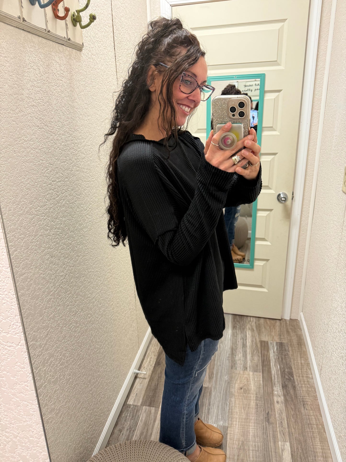 Alyssa Ribbed Long Sleeve Top