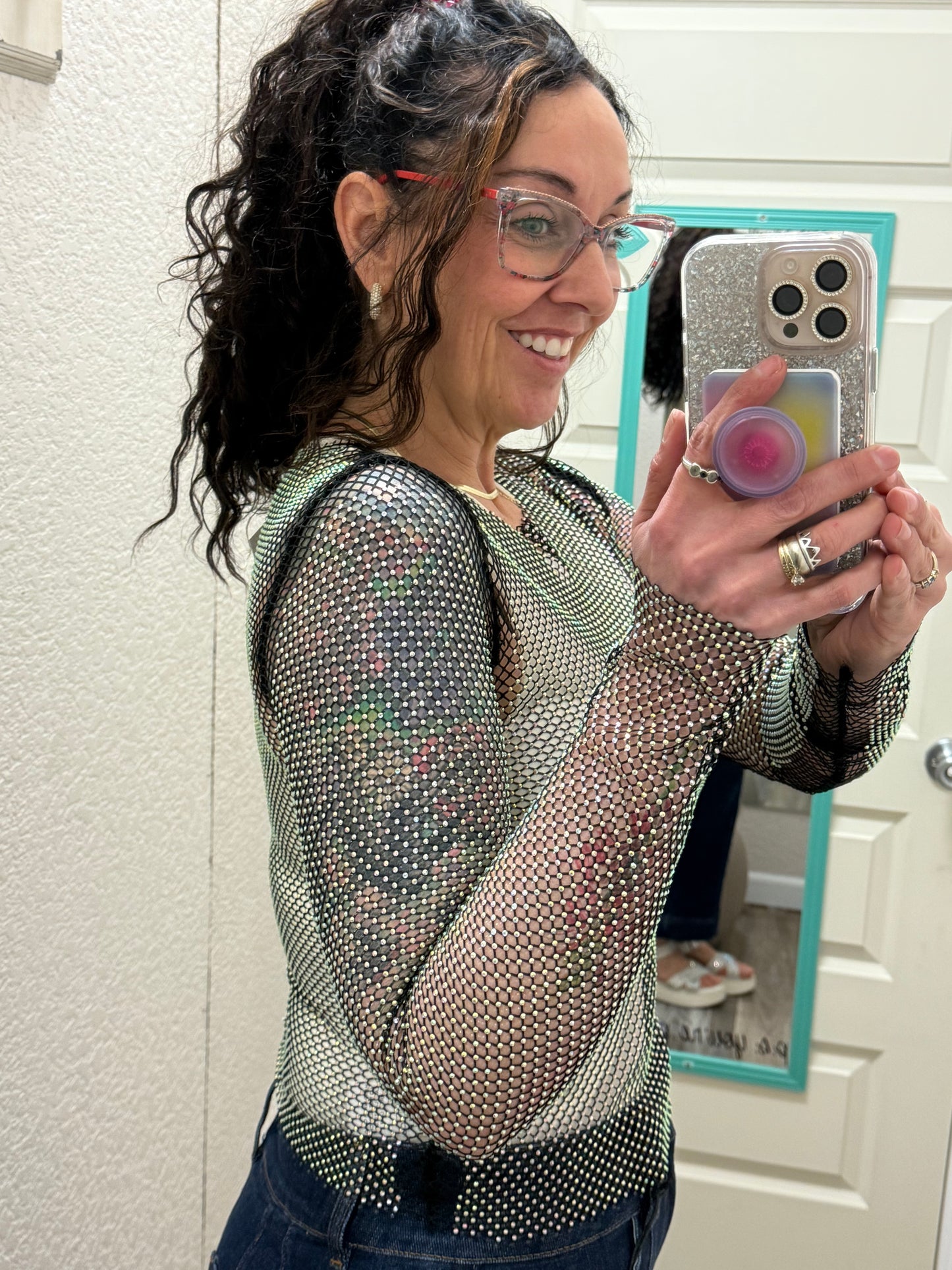 Rock On Mesh Top