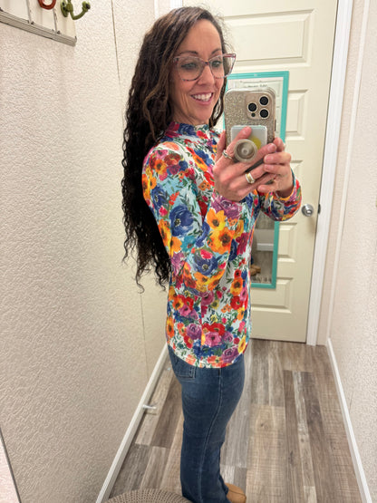 Country Kitchen Bloom Mesh Top