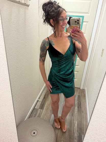 Emerald City Green Cocktail Dress