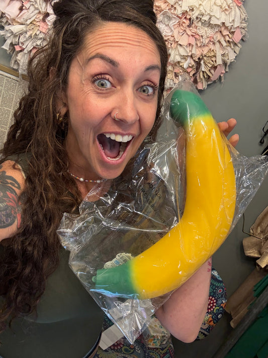 Jumbo Doh Banana Fruit Soft Fluff- Filled Squeeze Squishy