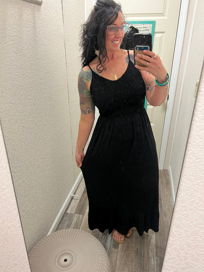 Maddie black maxi dress