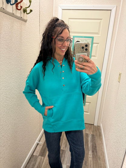 Addie Snap Front Fleece Hoodie