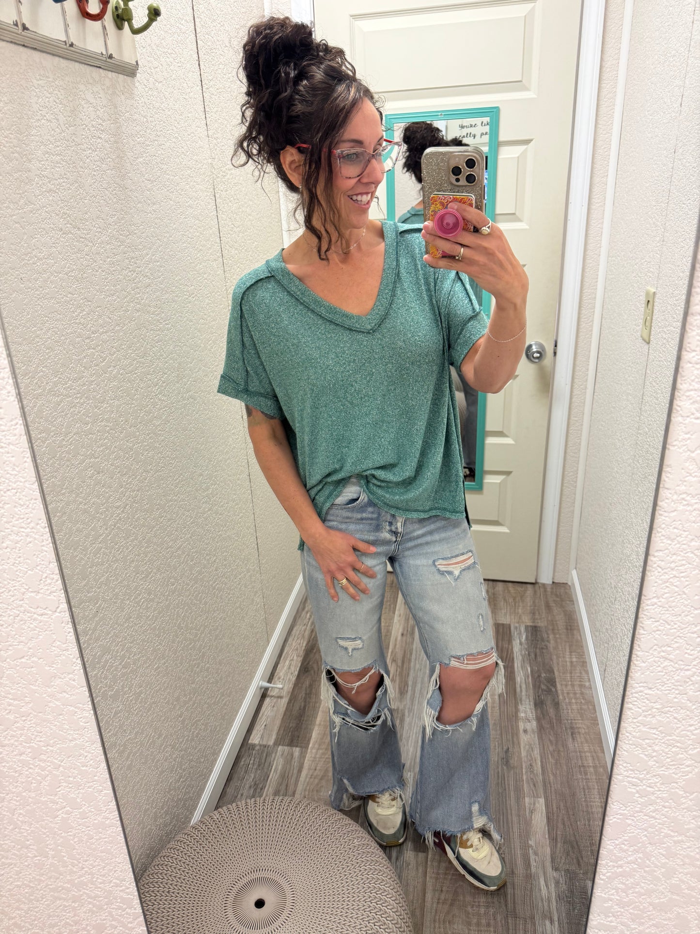 Melanie Vneck Top