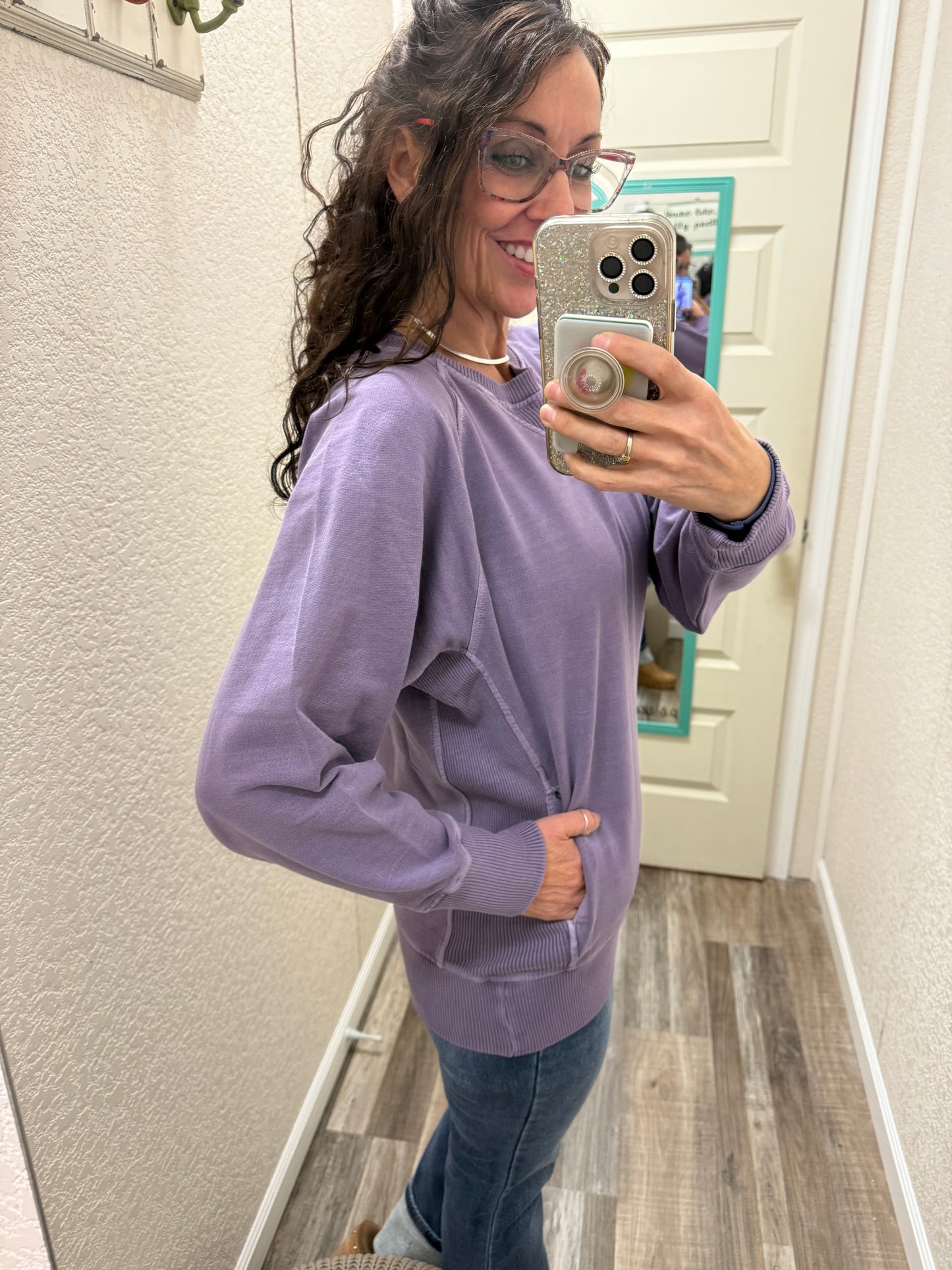 Donna Crewneck Sweatshirt With Pockets