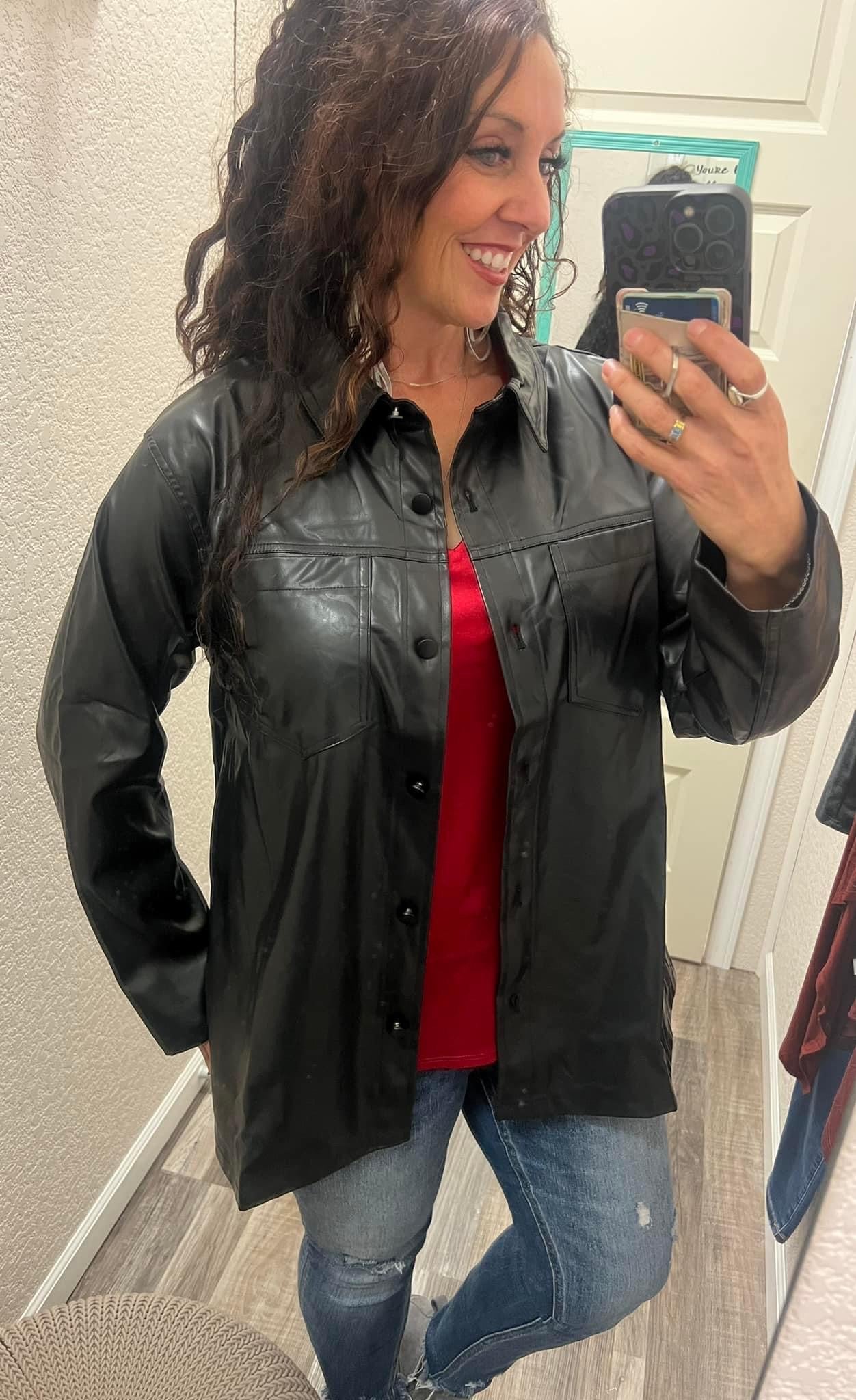 Black Faux Leather Jacket