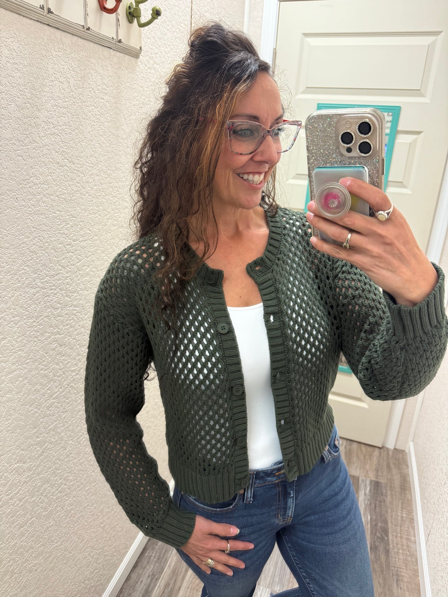 Nicki Crochet Sweater Cardigan