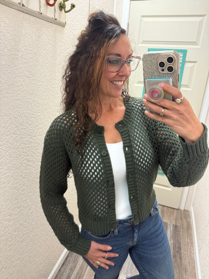 Nicki Crochet Sweater Cardigan