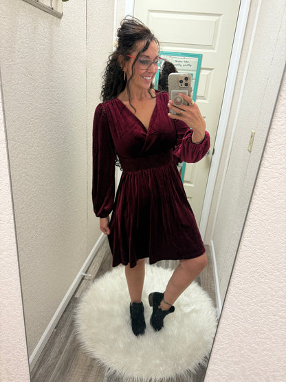 Amelia velvet dress