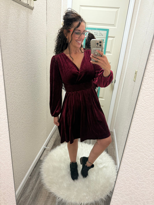 Amelia velvet dress
