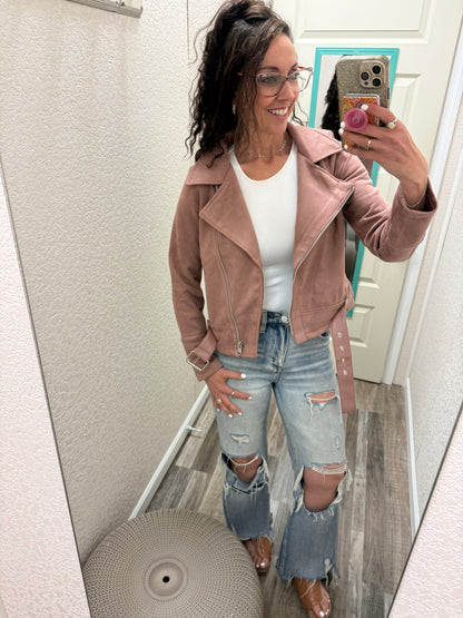 Belted Moto Jacket