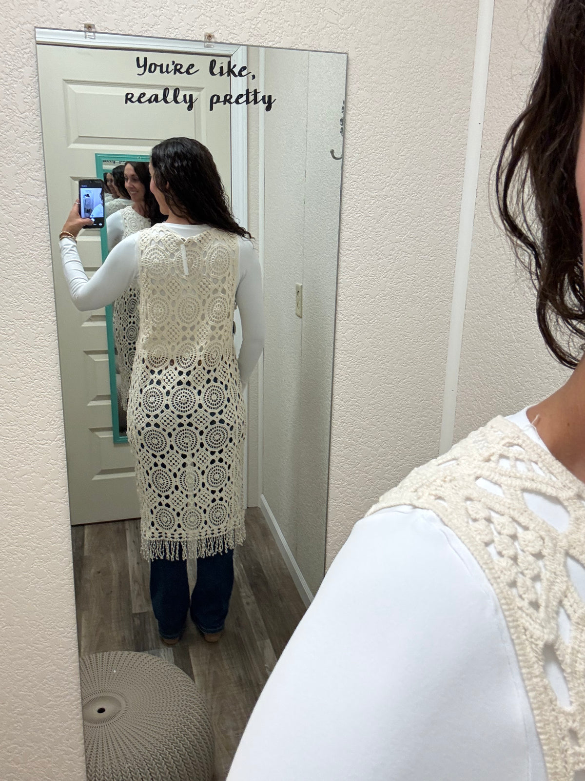 Nashville CROCHET VEST WITH BUTTONS