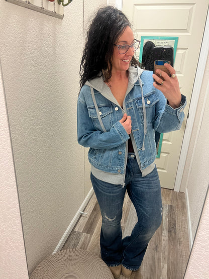 Jada Oversized Hoodie Jean Jacket