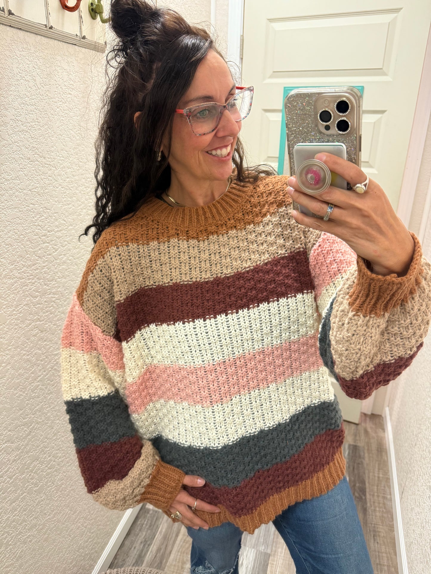 Stella Stripes Color Block Chunky Sweater