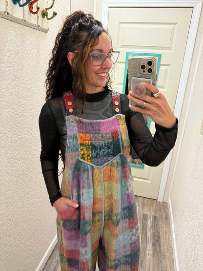 Patches Wide Leg Overalls (restock eta 9/22/25)
