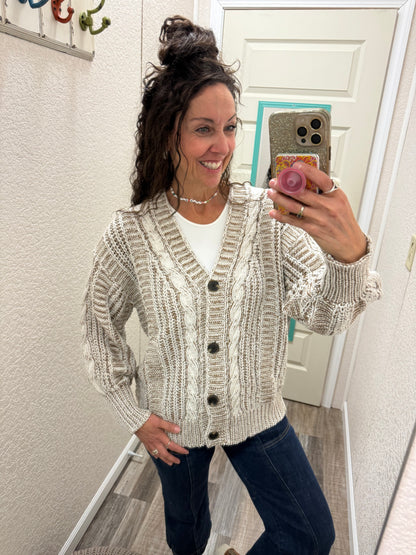 Grandpa's Cable Knit Cardi