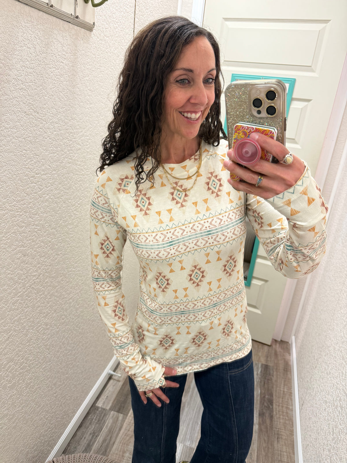 Geo Blair Long Sleeve Top