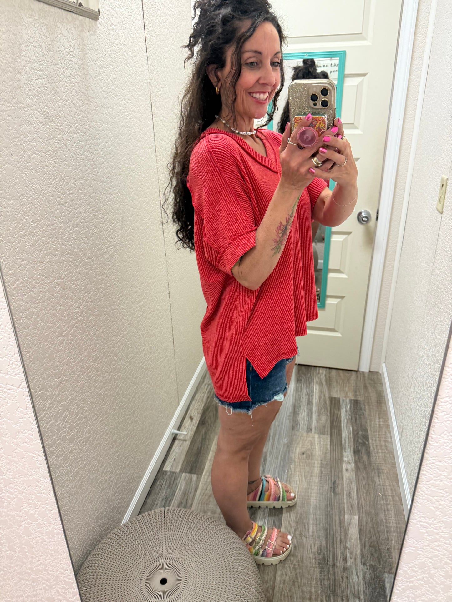 Courtney Corded V neck