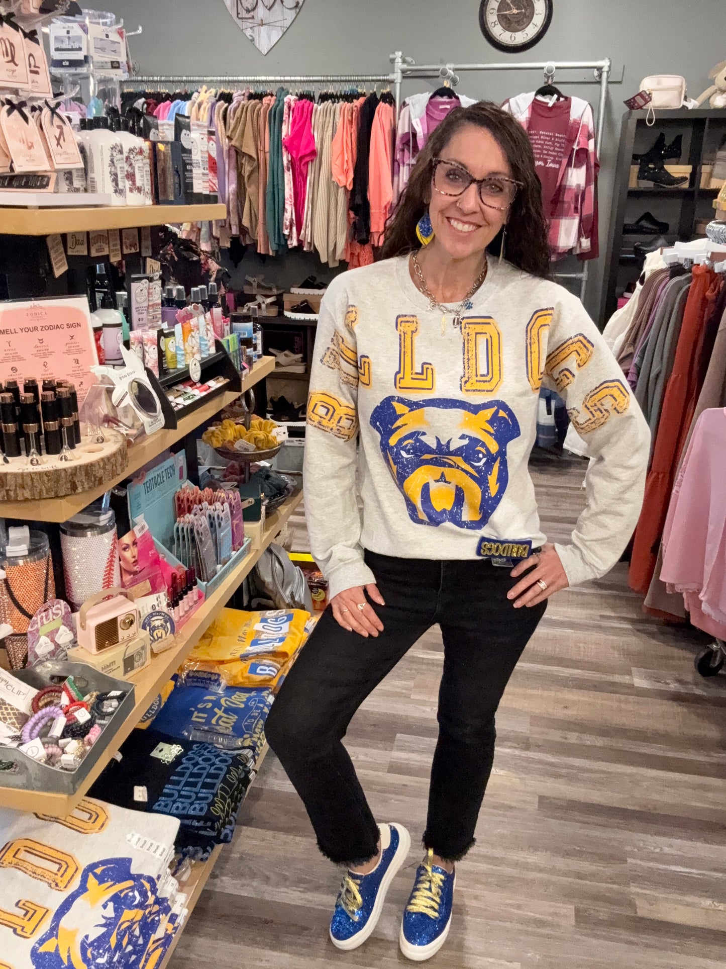💙💛Vintage MFL Mar Mac Bulldogs Crewneck Sweatshirt - Ash Grey