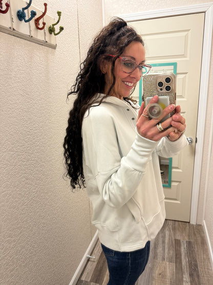 Addie Snap Front Fleece Hoodie