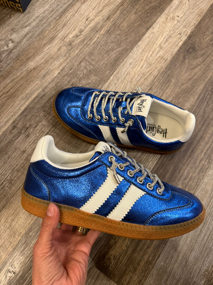 HEADS UP - Blue Metallic Corky’s Sneakers
