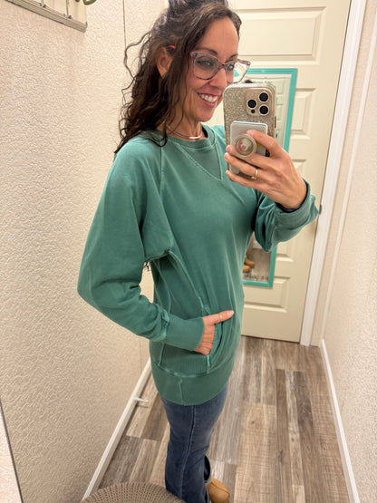Donna Crewneck Sweatshirt With Pockets