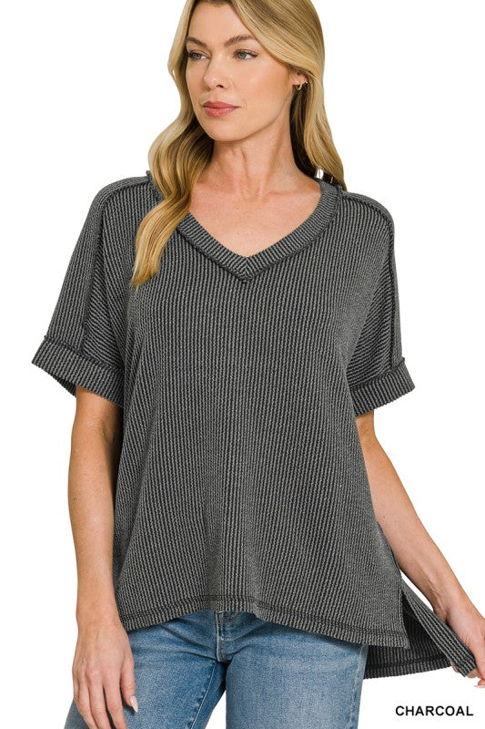 Courtney Corded V neck