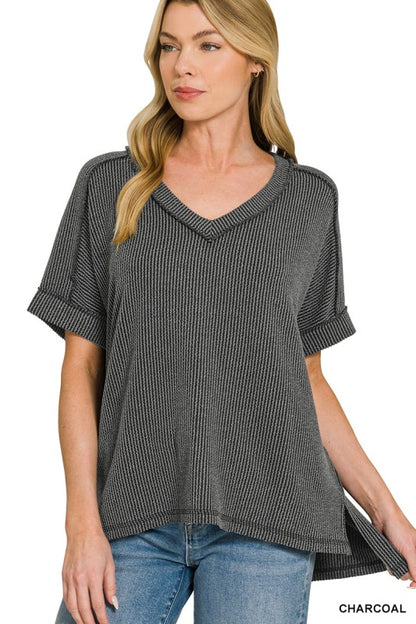 Courtney Corded V neck