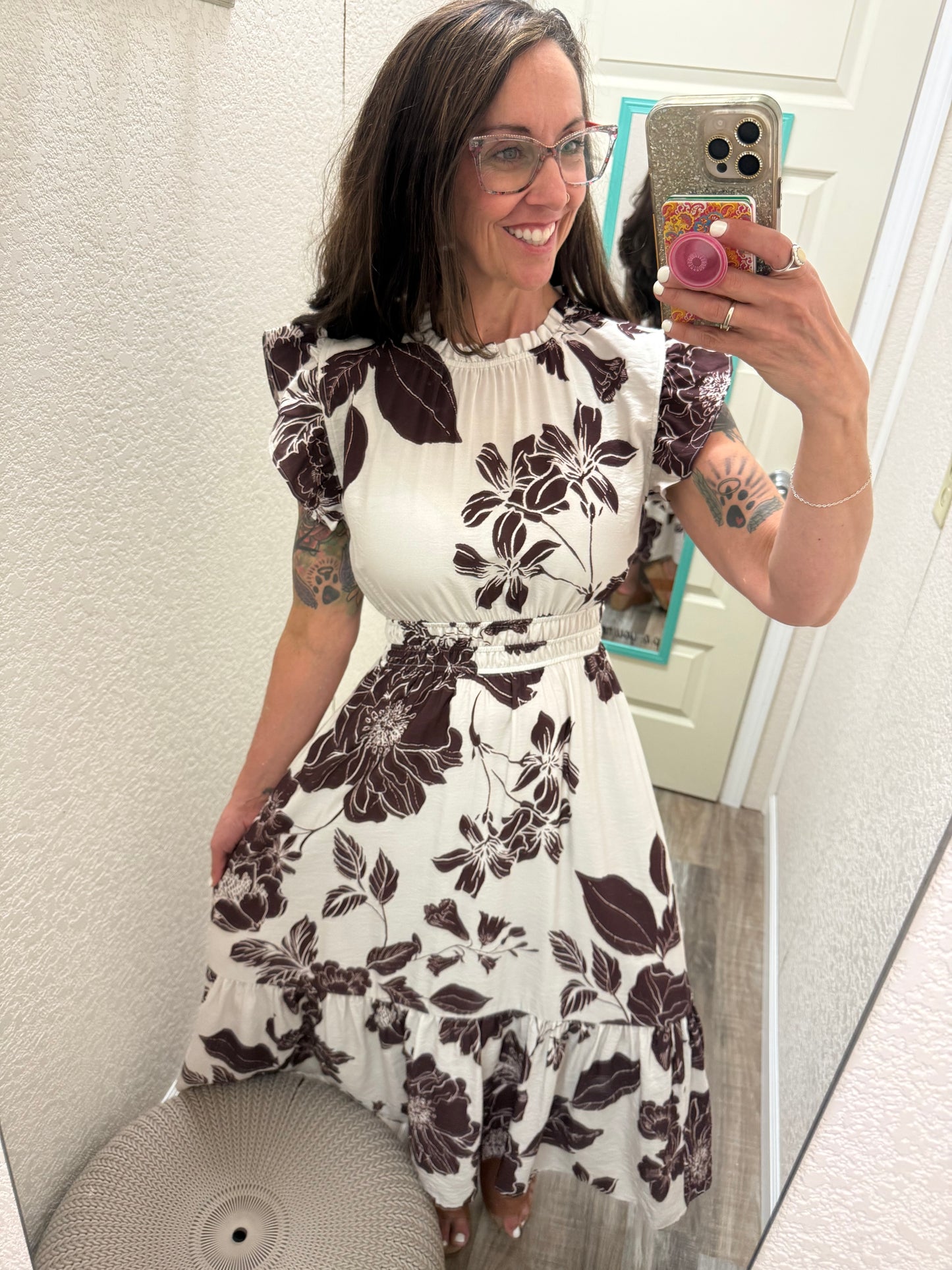 AnaBelle Flutter Sleeve Dress