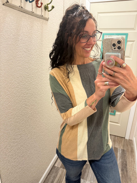 Sophie Striped Dolman Sleeves Top