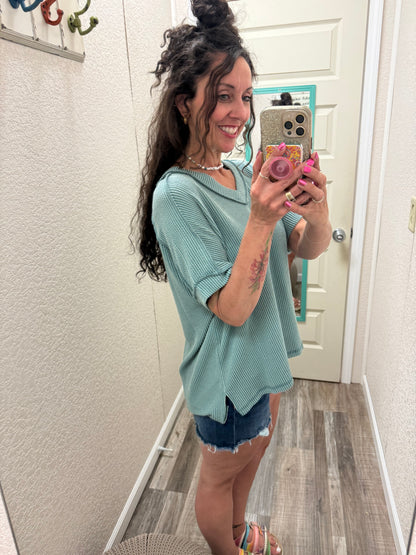Courtney Corded V neck