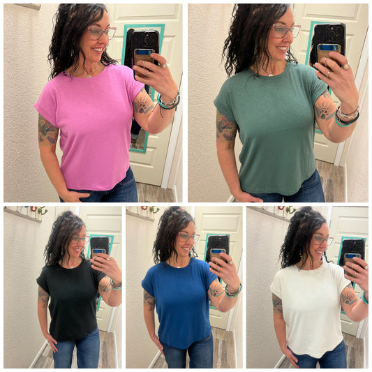 Rae Cuffed Sleeve Top