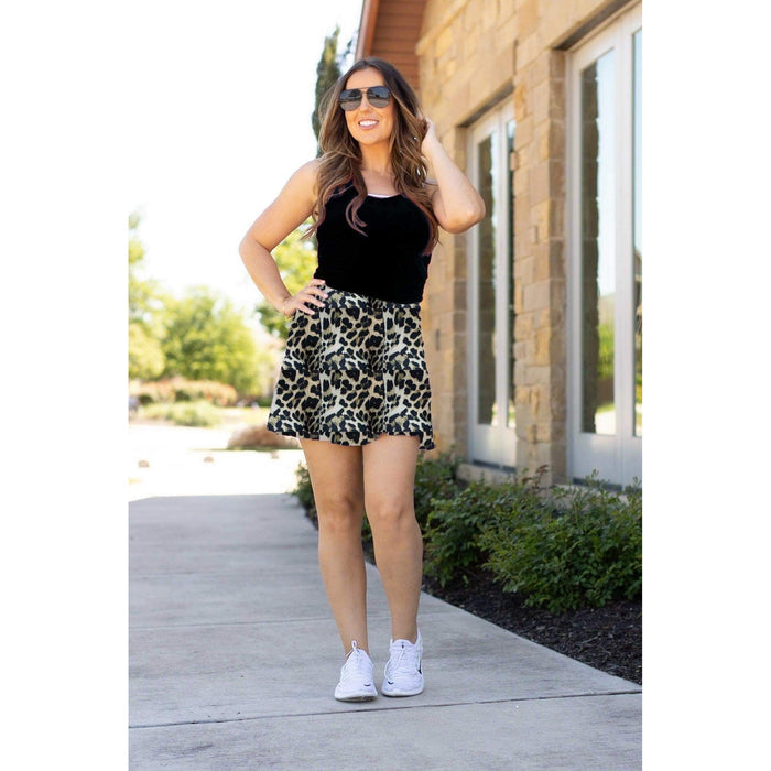 Leopard Skort with Pockets