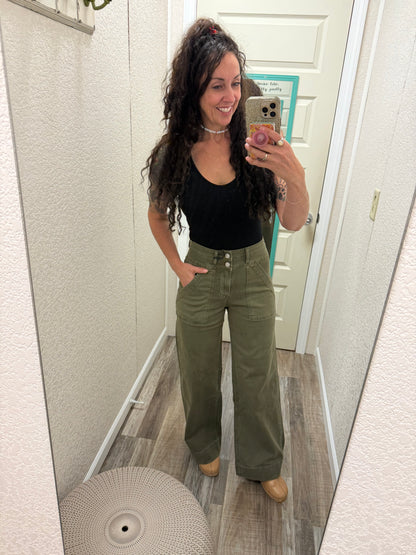 Leaf Season Jeans Hi Rise Wide Leg Mica Jeans