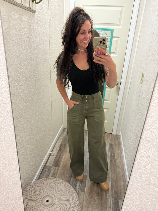 Leaf Season Jeans Hi Rise Wide Leg Mica Jeans