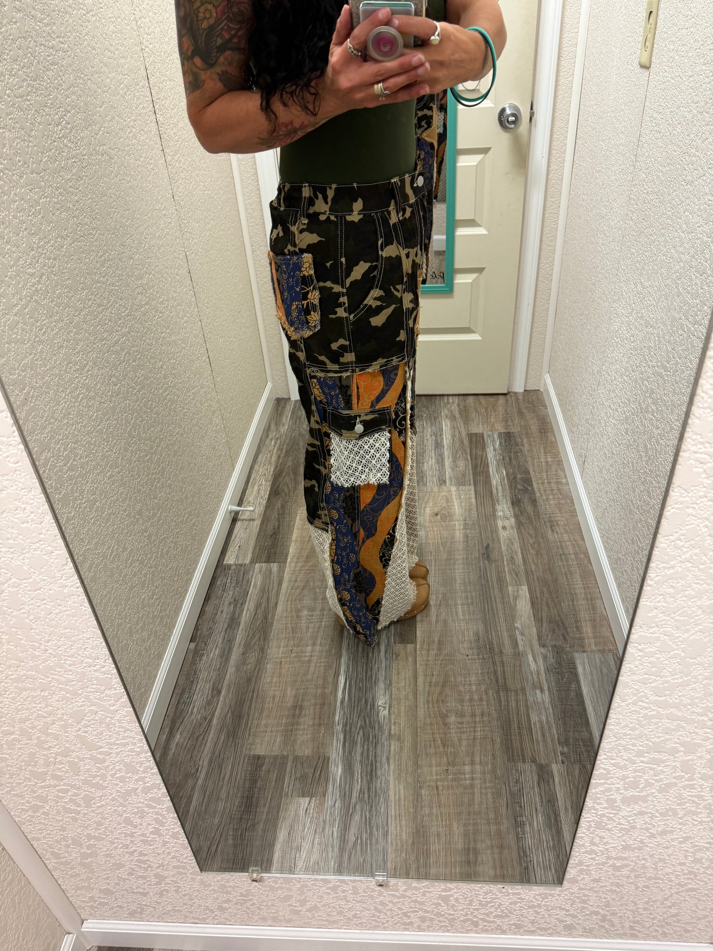 CamoStar Patchwork Wide Leg Pants