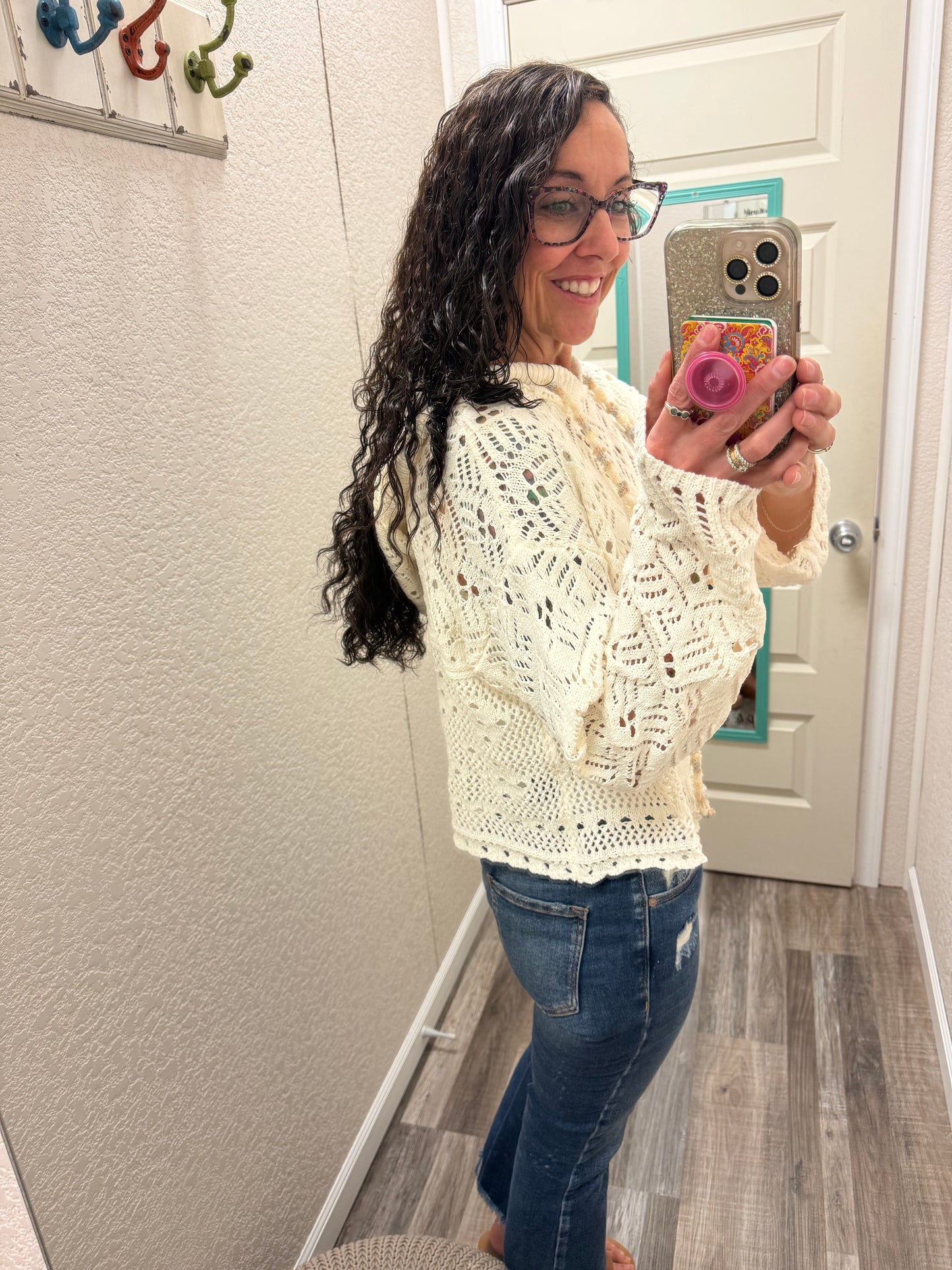 SeaShells Loose Knit Hoodie