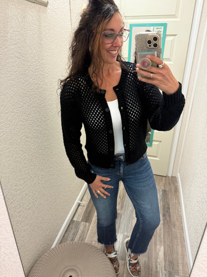 Nicki Crochet Sweater Cardigan