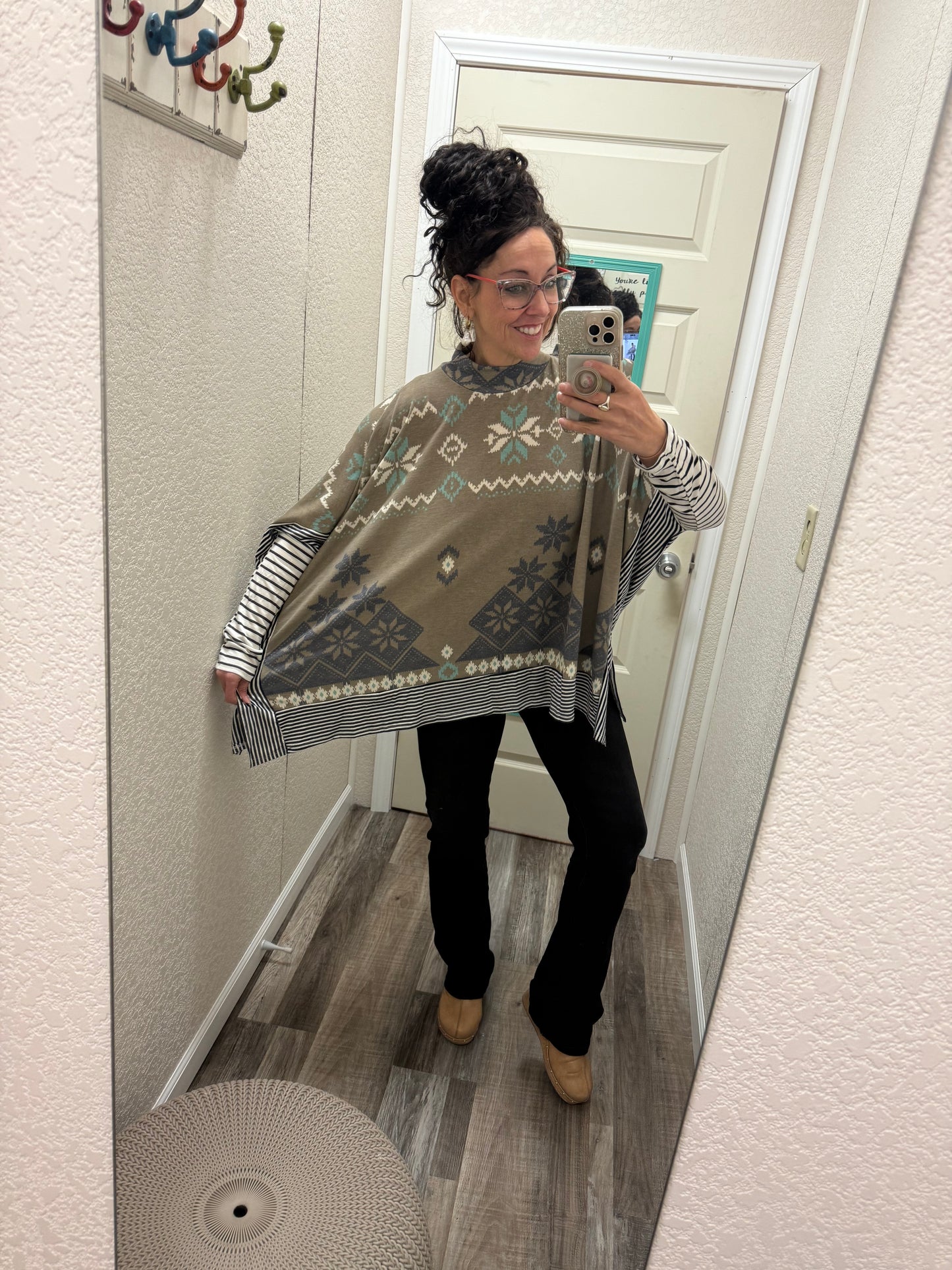 Pamela Poncho Tunic Top