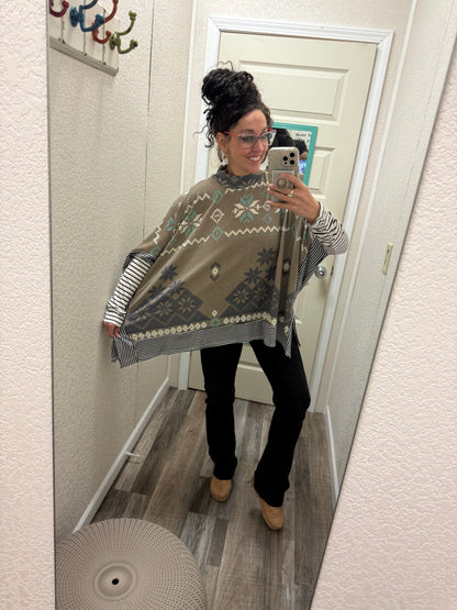 Pamela Poncho Tunic Top
