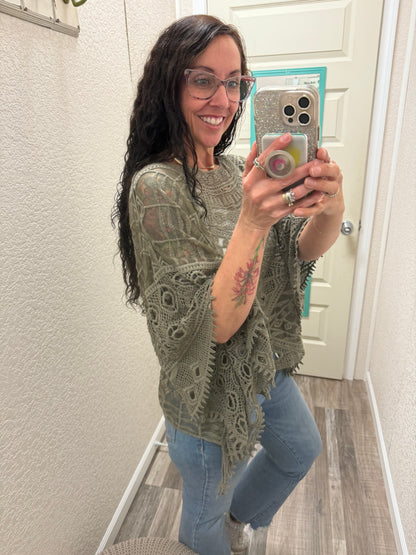 Olive Anastasia One Size Crochet Overlay