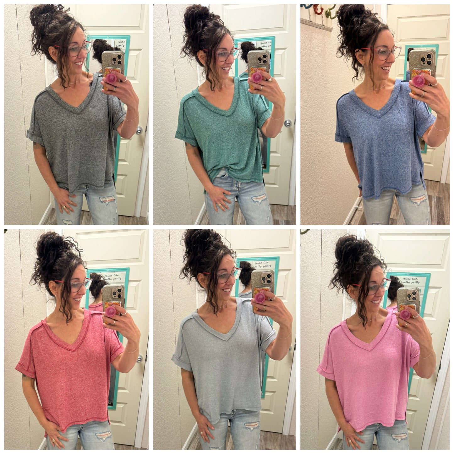 Melanie Vneck Top