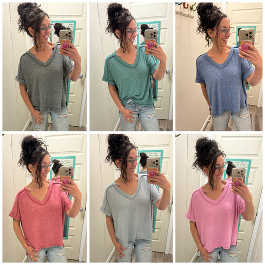 Melanie Vneck Top