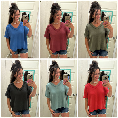 Courtney Corded V neck