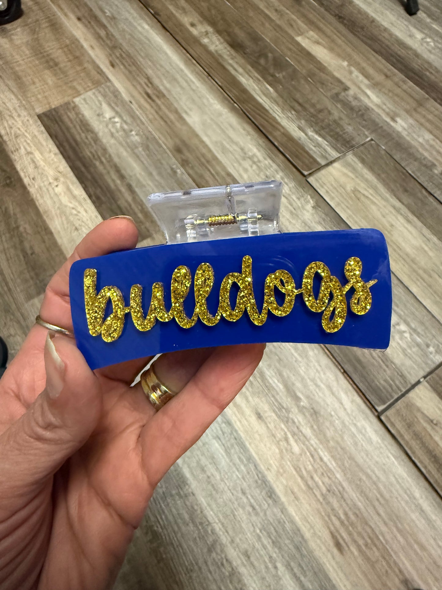 Bulldogs Medium Size Hair Claw Clips