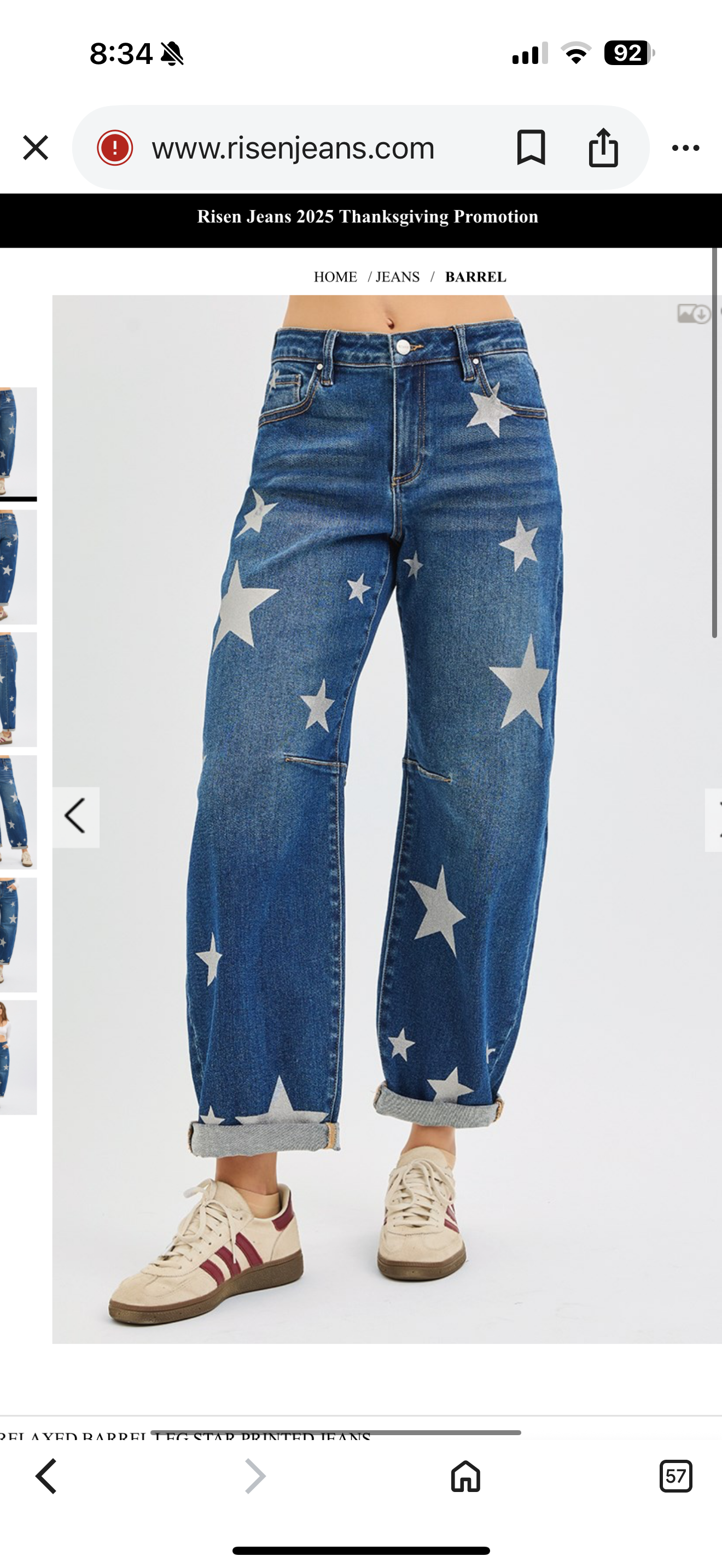 Oh My Stars Barrel Risen Jeans