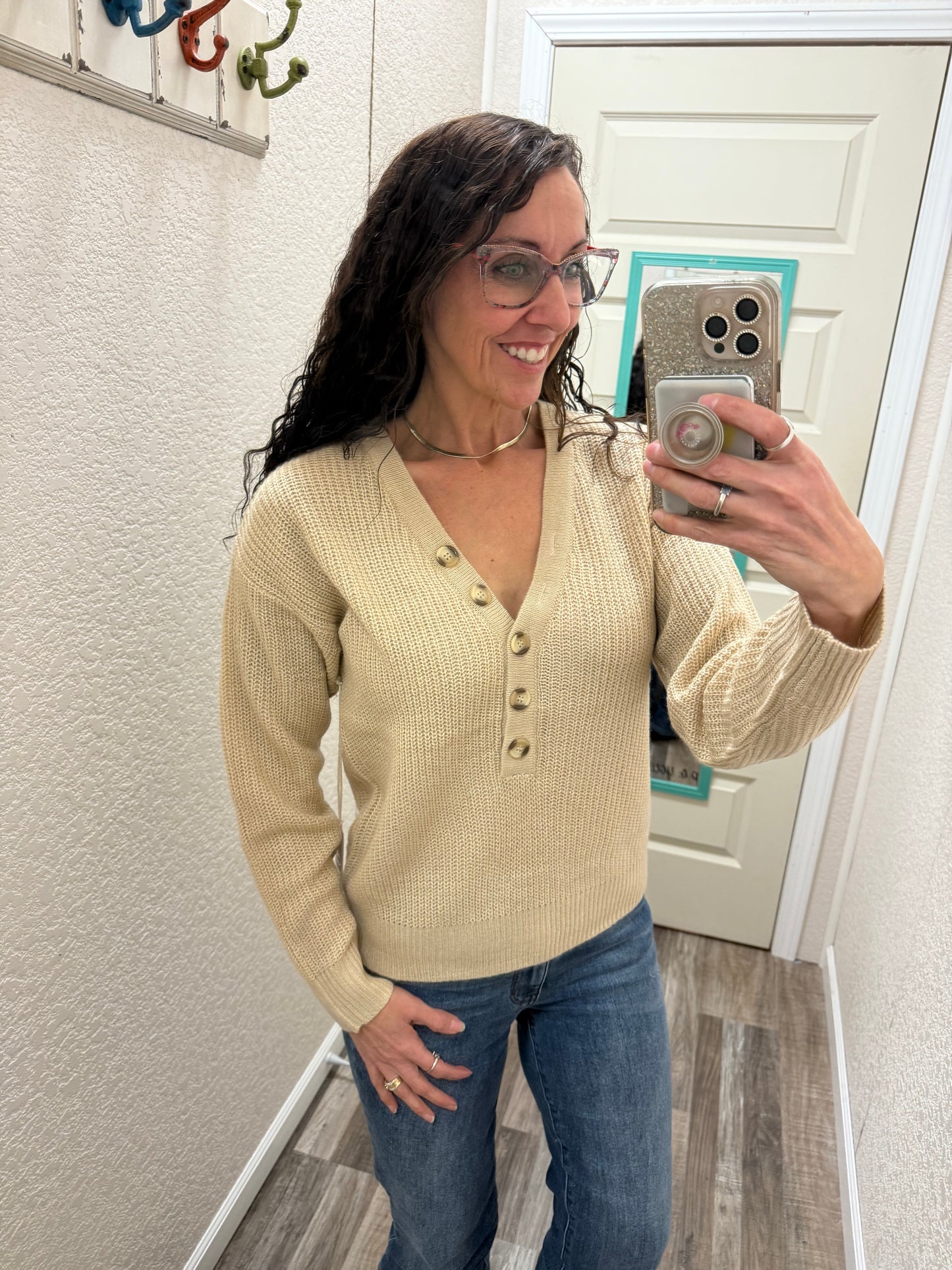 Bethany Button Front Knit Sweater