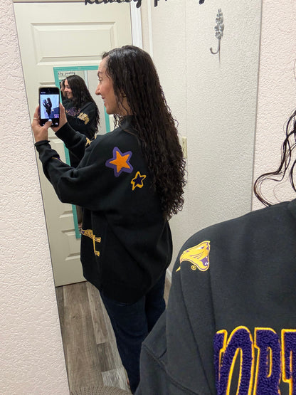 UNI All Over Scatter Oversized Funnel Neck