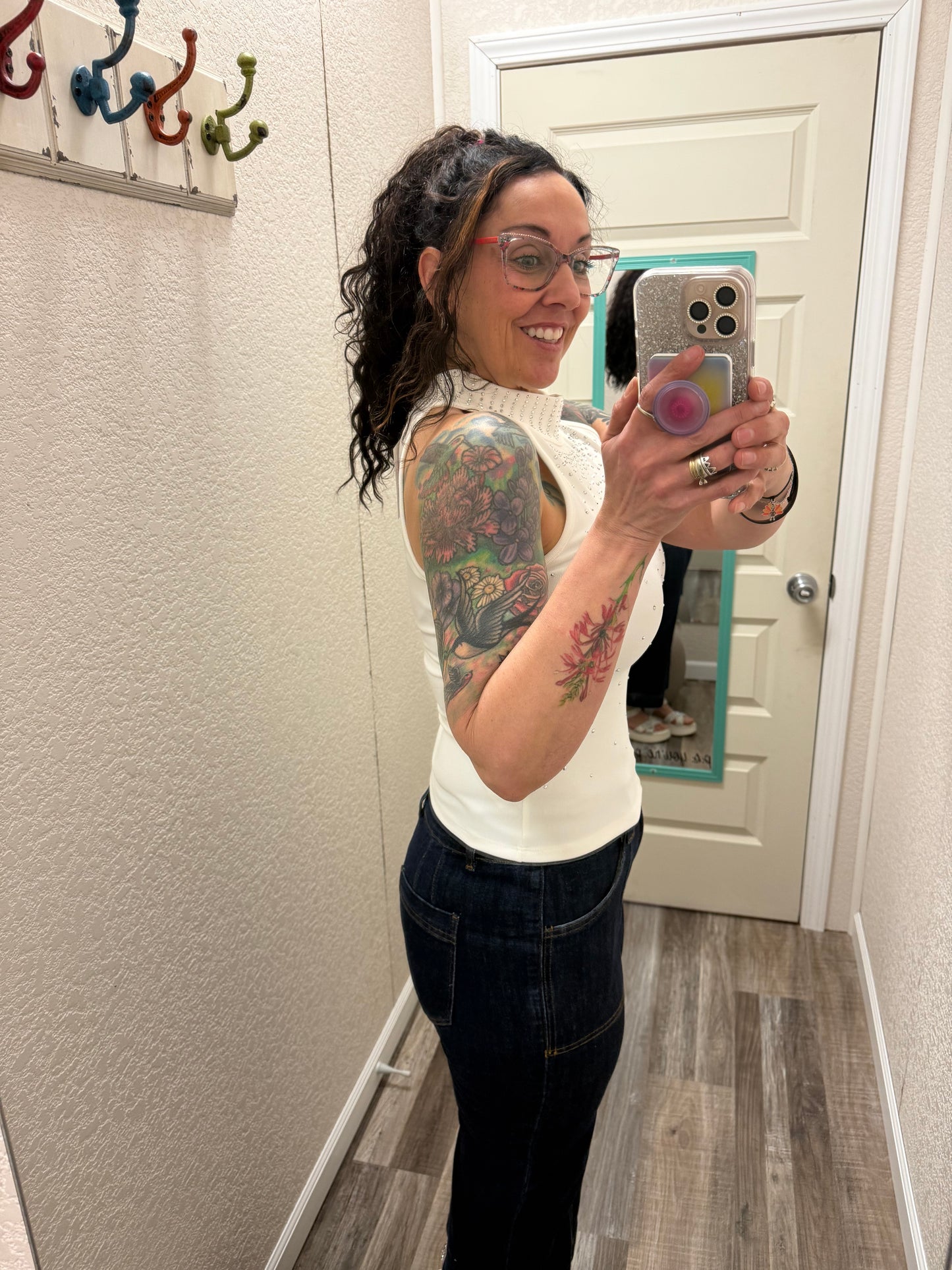 Melinda Bling Halter Tank Tops literally