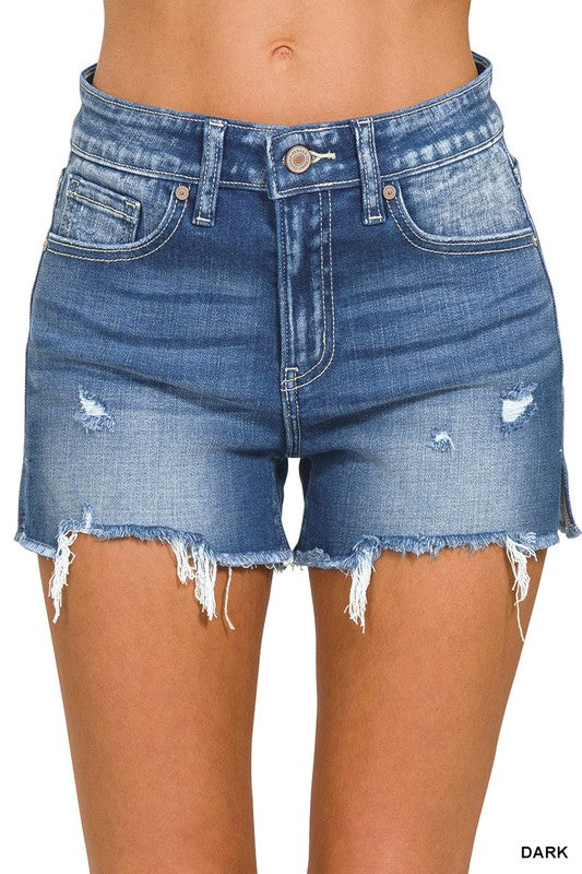 Callie Cutoff Shorts Dark Wash